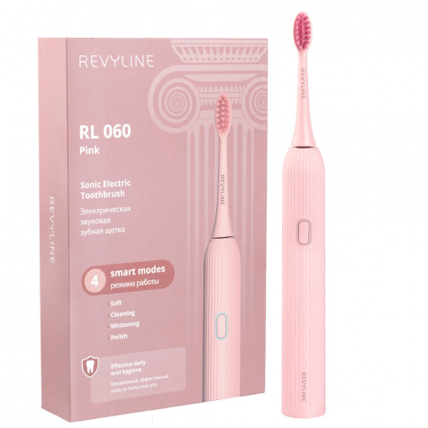 Электрическая звуковая зубная щётка Revyline RL 060, розовая