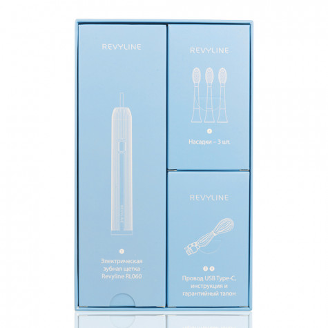 Электрическая звуковая зубная щётка Revyline RL 060, голубая