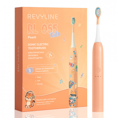 Электрическая зубная щетка Revyline RL 055 Kids, Peach