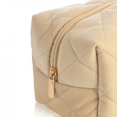 Косметичка дорожная вельветовая Revyline, бежевая